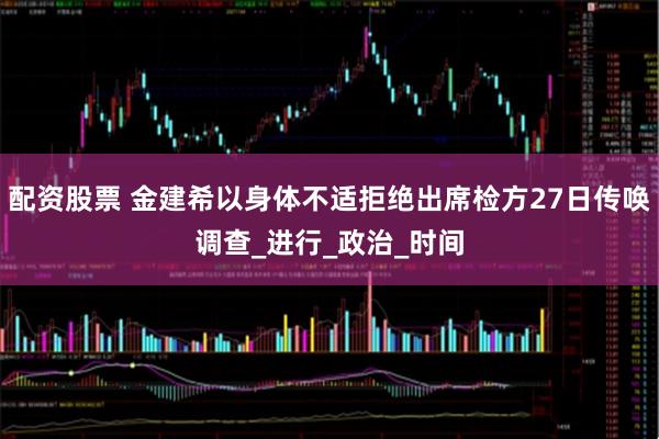 配资股票 金建希以身体不适拒绝出席检方27日传唤调查_进行_政治_时间